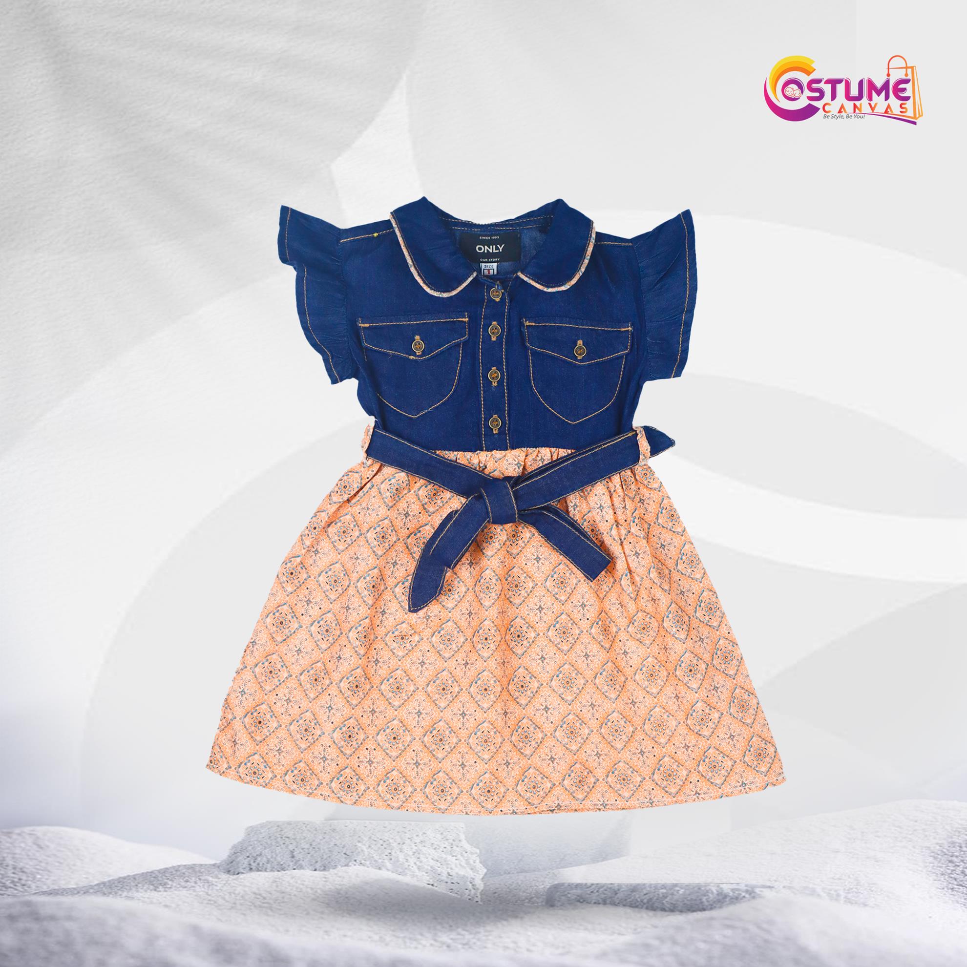 Denim and Cotton Frock